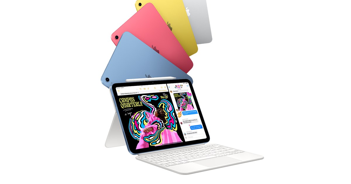 Apple iPad (A16) product image showing the 11-inch tablet with its Liquid Retina display