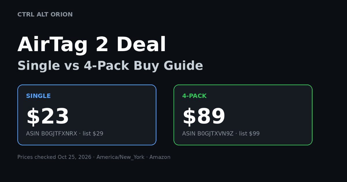 AirTag 2 Deal: Single vs 4-Pack Buy Guide