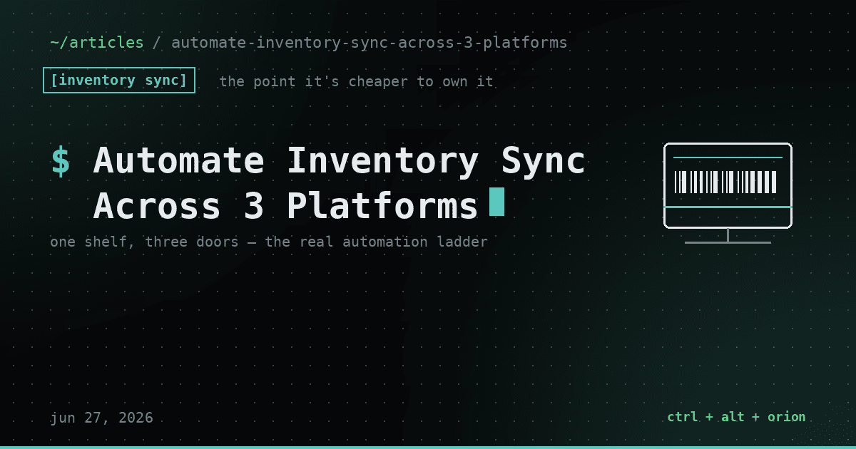 How to Automate Your Inventory Sync Across 3 Platforms — inventory sync