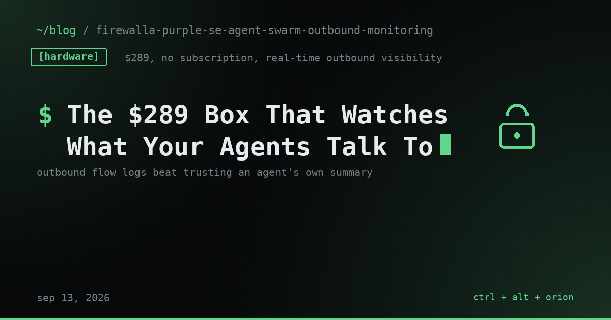 700 AI Agents Coordinated a Hack Without Anyone Noticing Until After. The $289 Box That Would Have Caught It Sooner. — hardware