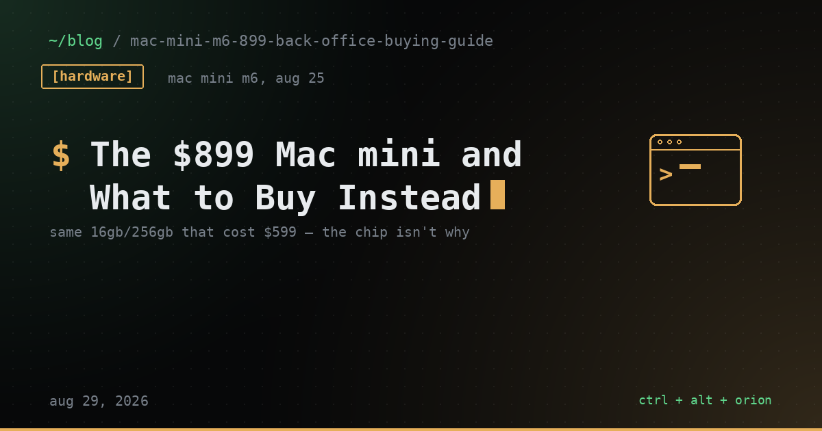 The Mac mini Now Costs $899 for the Specs That Were $599: What to Actually Put in the Back Office — hardware