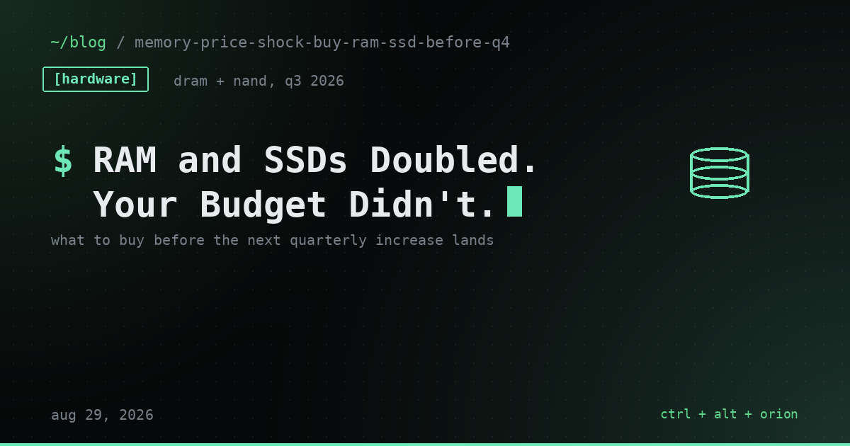RAM and SSDs Doubled and Nobody Told Your 2027 Budget: What a Small Shop Should Buy Before Q4 — hardware