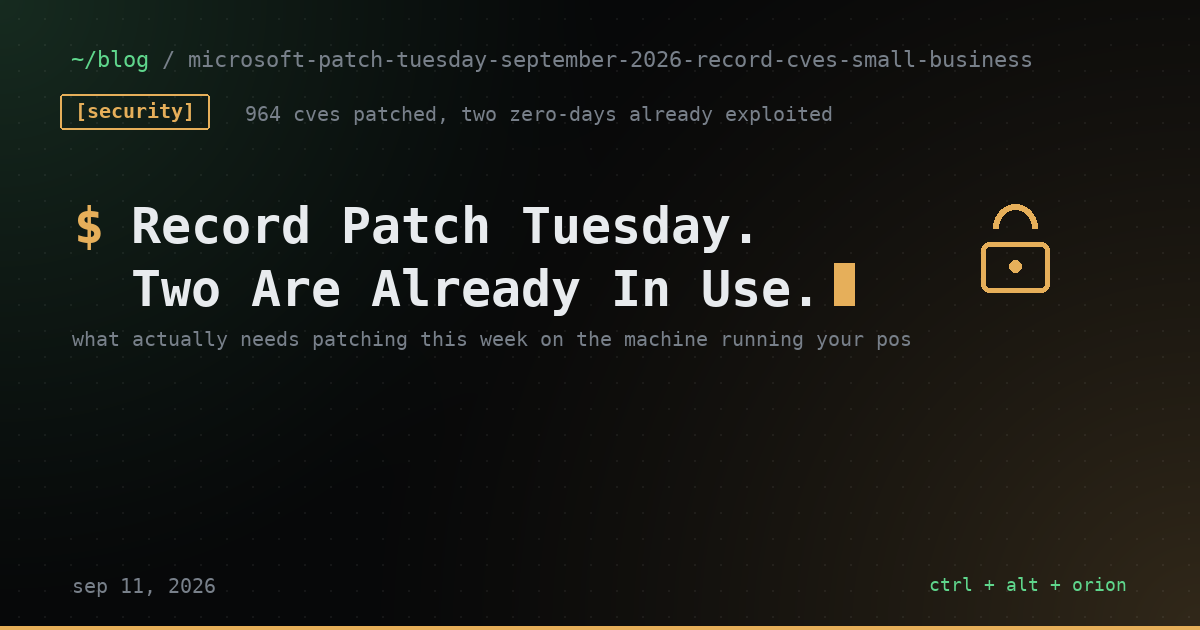 Microsoft Just Shipped 964 Patches in One Day. Two of Them Are Already Being Used Against Machines Like Yours. — security