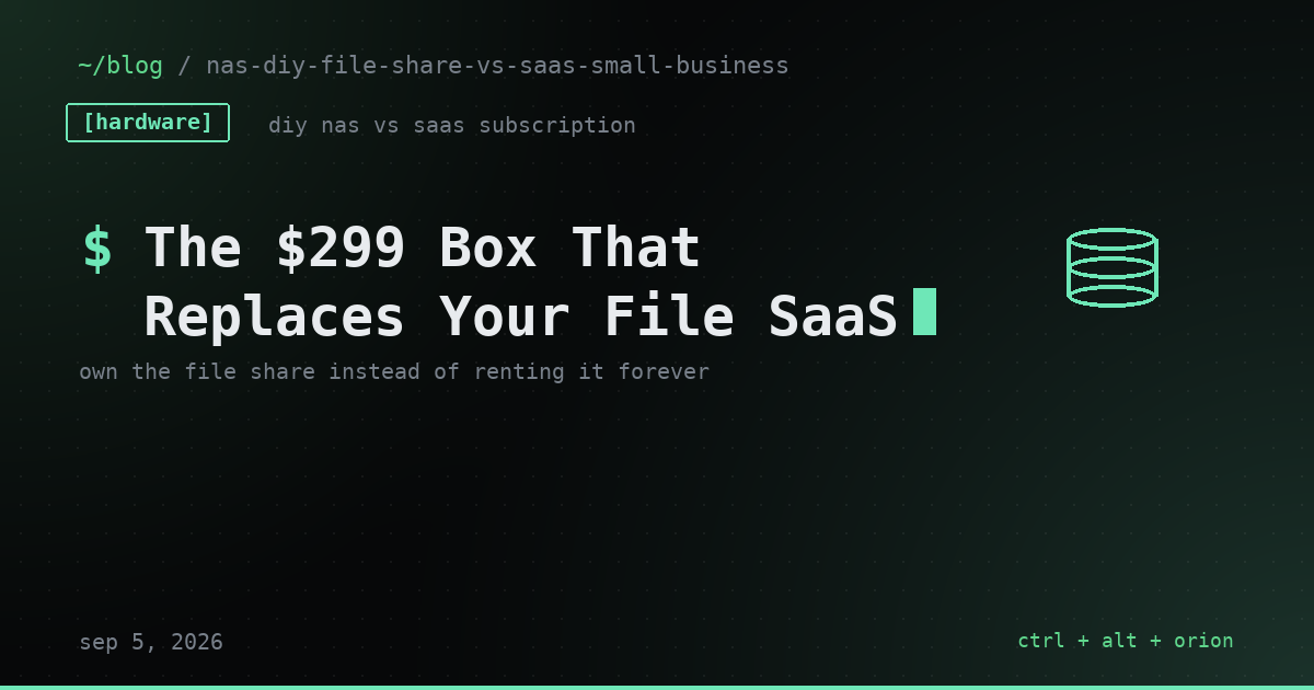 The $299 Box That Replaces the File-Sharing SaaS Subscription You've Been Paying For Since 2022 — hardware