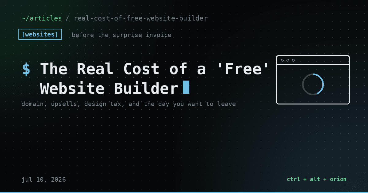 The Real Cost of a "Free" Website Builder — websites