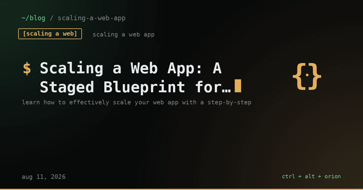 Scaling a Web App: A Staged Blueprint for Developers — vertical vs horizontal scaling