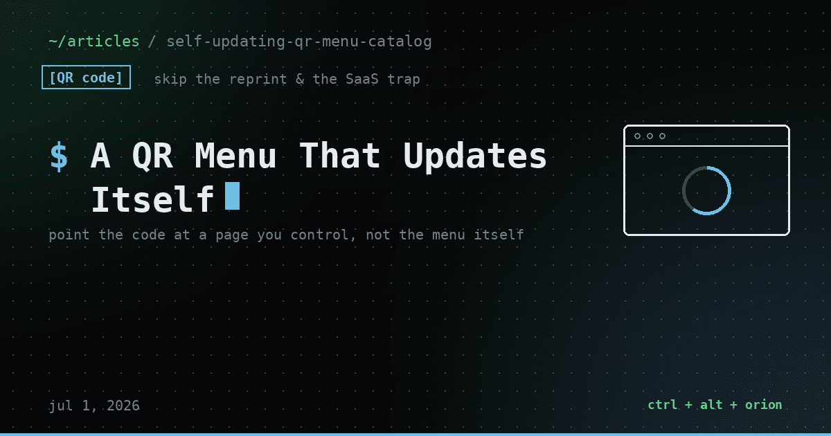 How to Set Up a QR-Code Menu or Catalog That Updates Itself — QR code