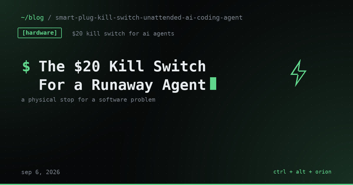 Anthropic Wants Your Coding Agent Running for Days Unattended. Buy the $20 Kill Switch First. — ai agents