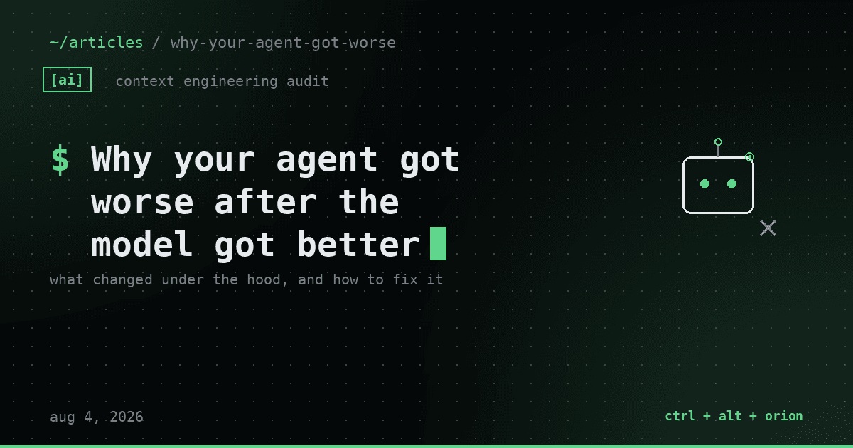 Why Your Agent Got Worse After the Model Got Better — ai