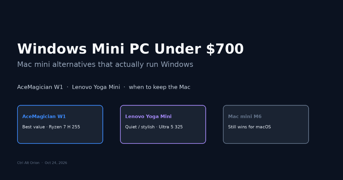 Windows Mini PC Under $700: Mac mini Alternatives